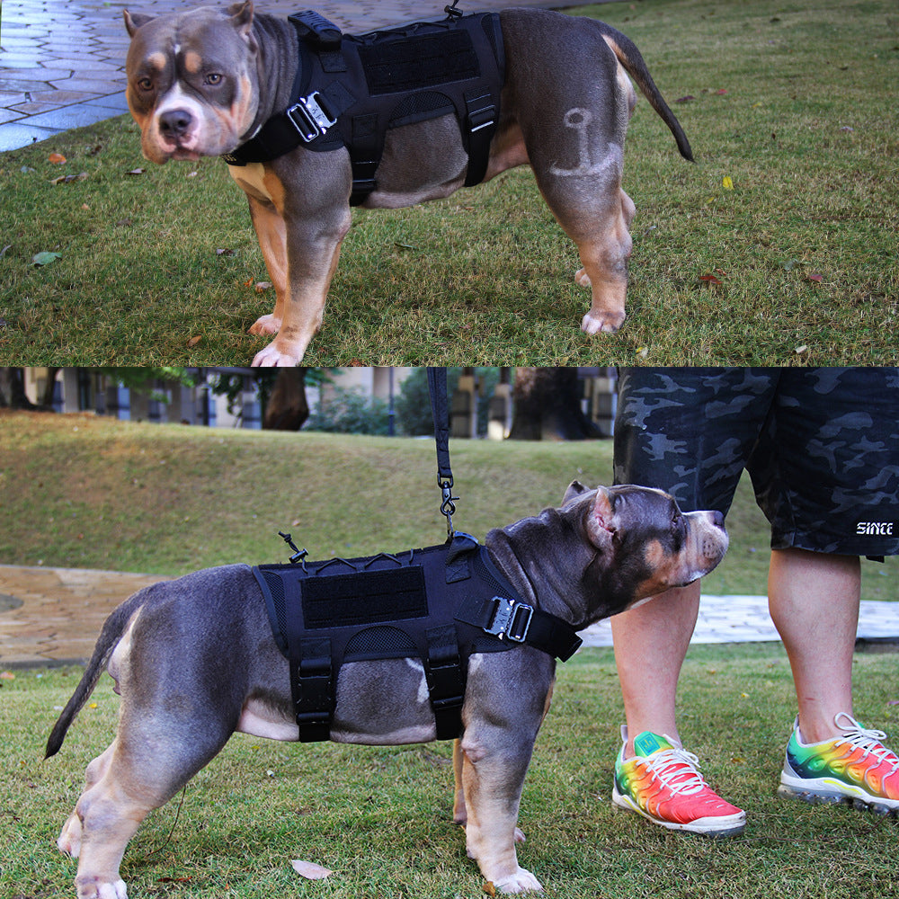Tactical Dog Harness Pet Training Vest with Pack