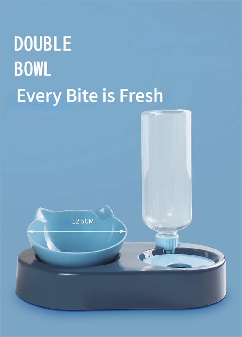 Cat Bowl with Stand Automatic Water Storage