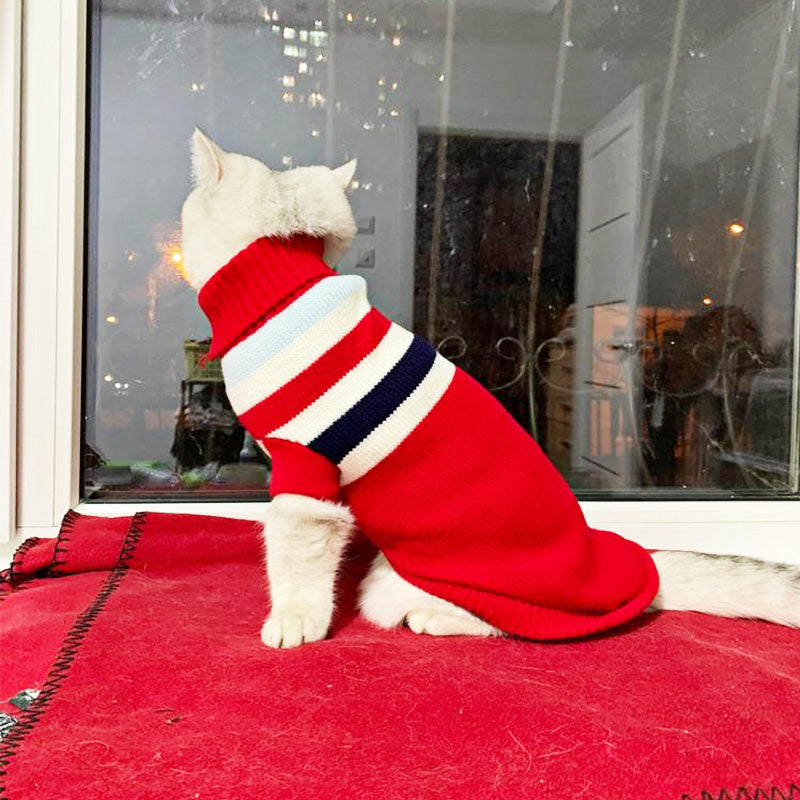 Warm Cat Clothes Winter Christmas