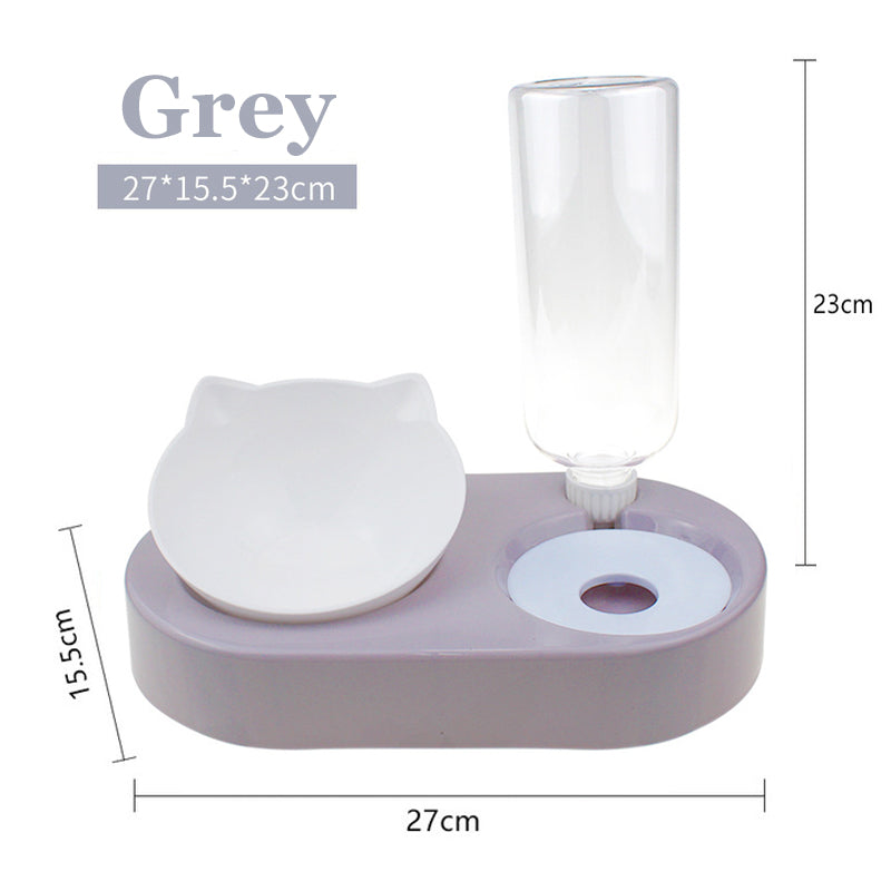 Cat Bowl with Stand Automatic Water Storage