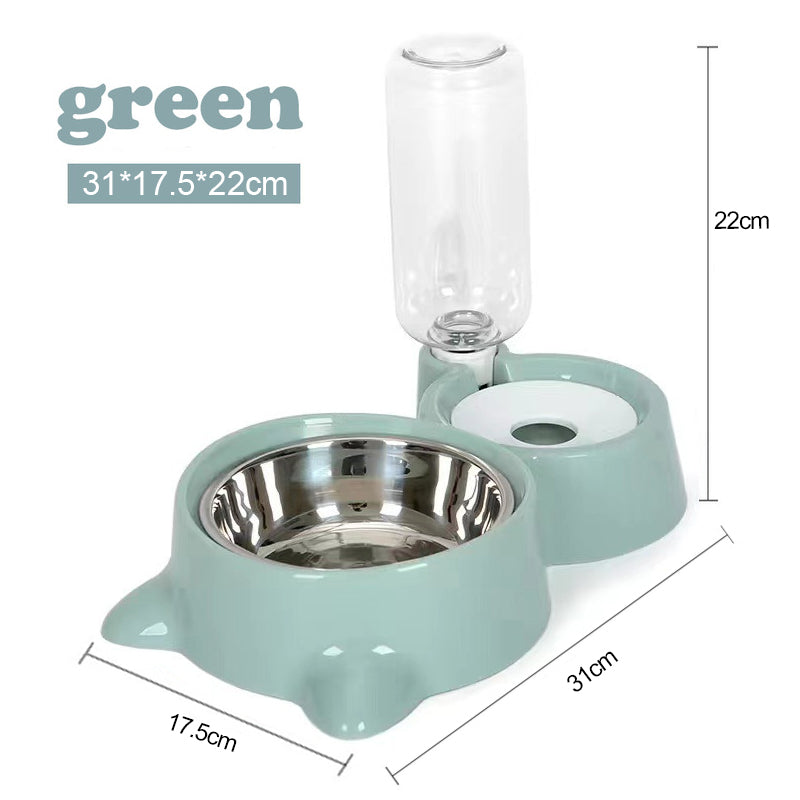 Cat Bowl with Stand Automatic Water Storage