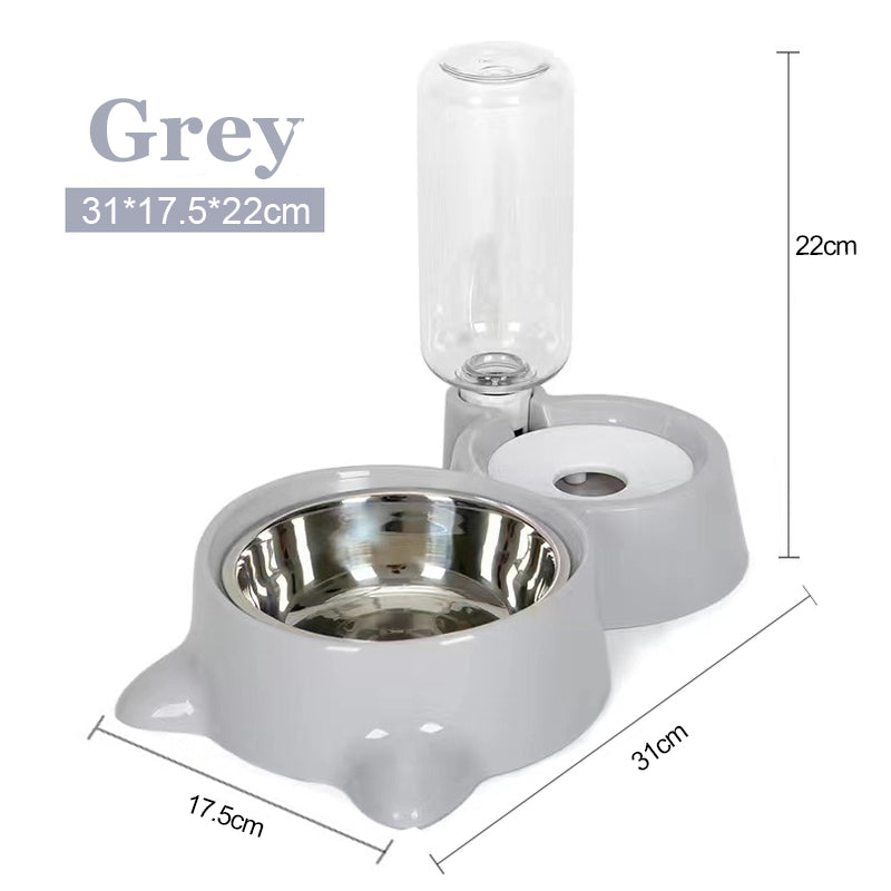 Cat Bowl with Stand Automatic Water Storage