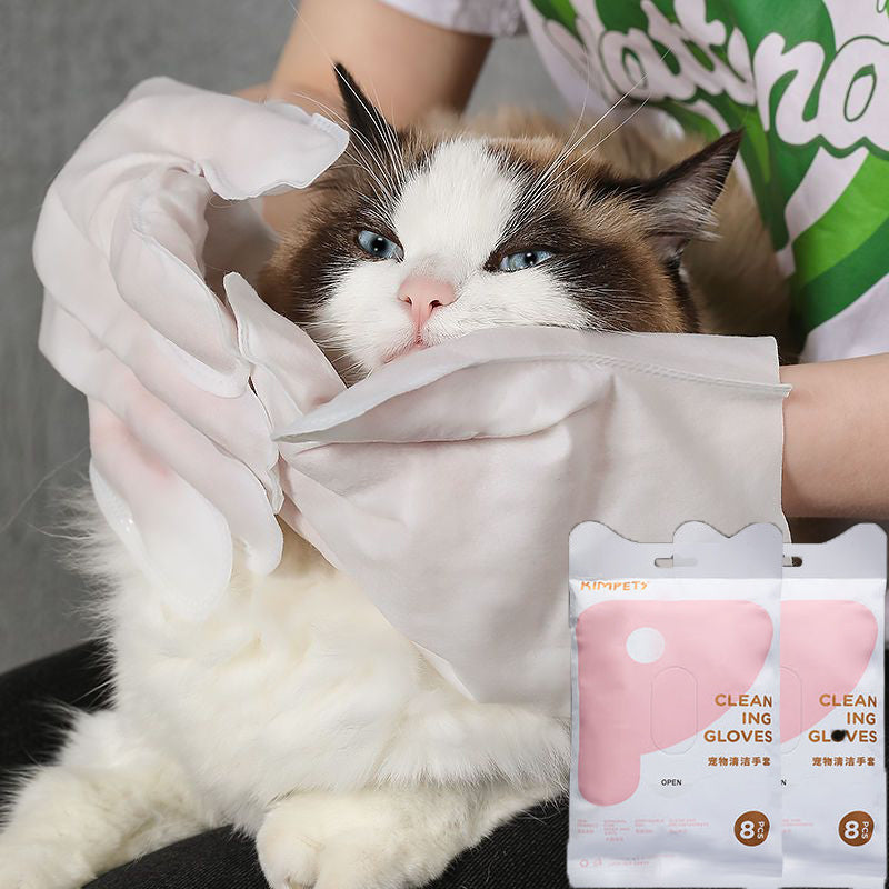 8Pcs/Pack Disposable Pet Stain Remover Wipes