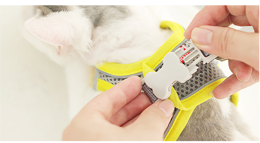 New Cat Harness Leash Set Adjustable Kitten Collar Vest