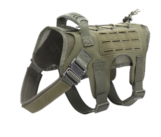 Tactical Dog Harness Pet Training Vest with Pack