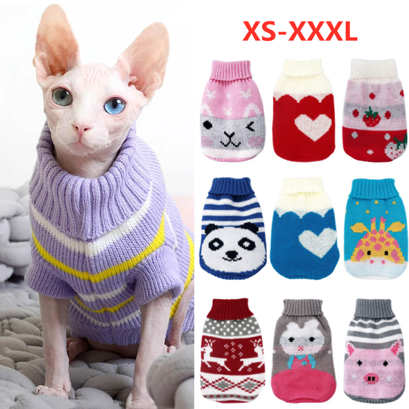 Warm Cat Clothes Winter Christmas