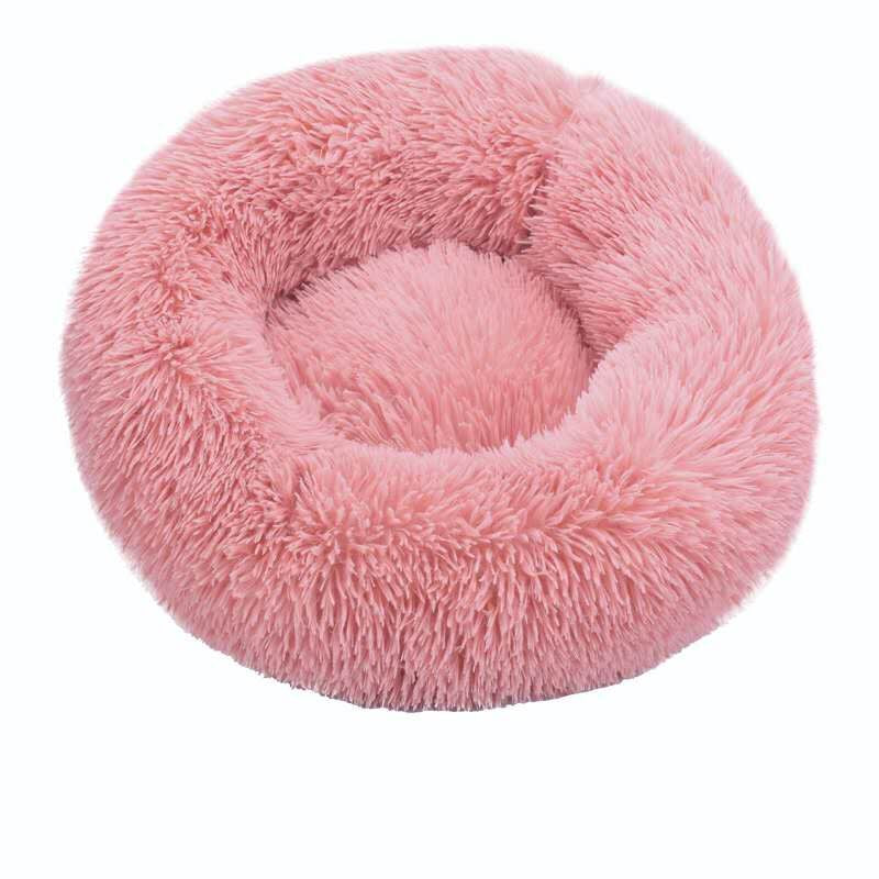 Round Cat Beds House Soft Long Plush