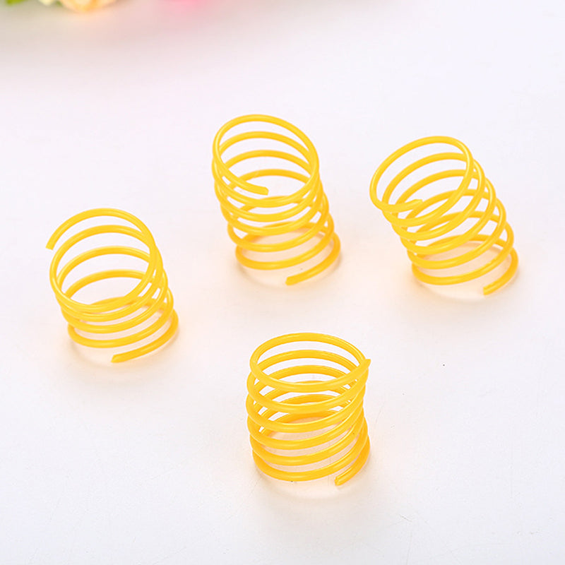 20pcs Cat Spring Toys Plastic Colorful Coil Spiral Springs