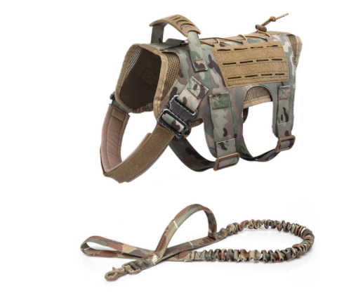 Tactical Dog Harness Pet Training Vest with Pack