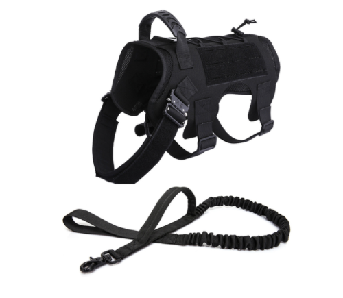 Tactical Dog Harness Pet Training Vest with Pack