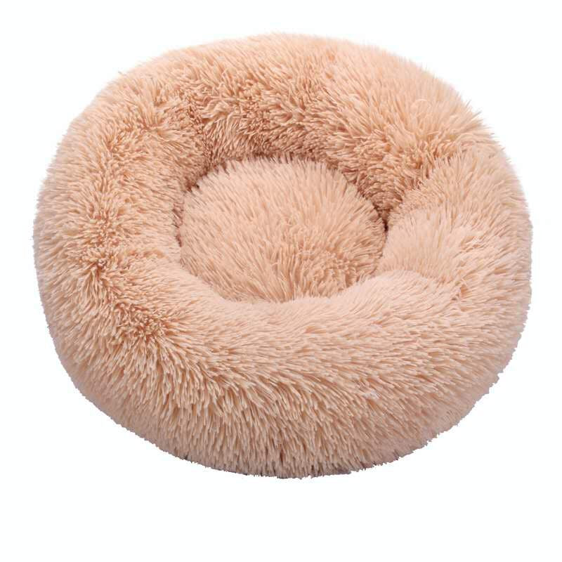 Round Cat Beds House Soft Long Plush