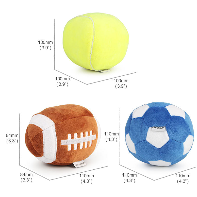 Dog Football Toy Funny Ball Shape Plush Dog Pet Toys