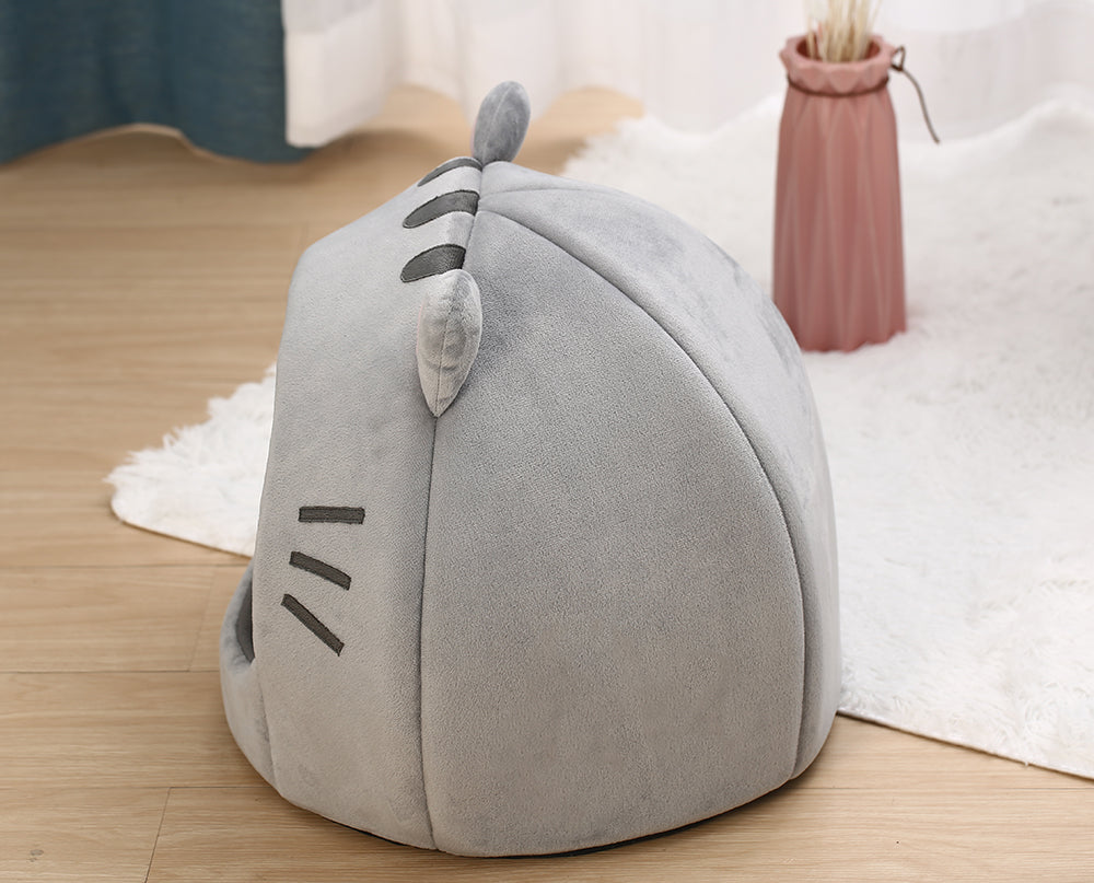 Cute Cat Bed Warm Pet House Kitten Cave Cushion Comfort Cat House