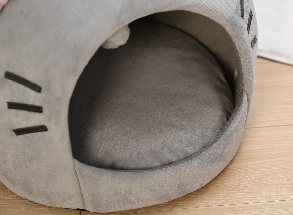 Cute Cat Bed Warm Pet House Kitten Cave Cushion Comfort Cat House