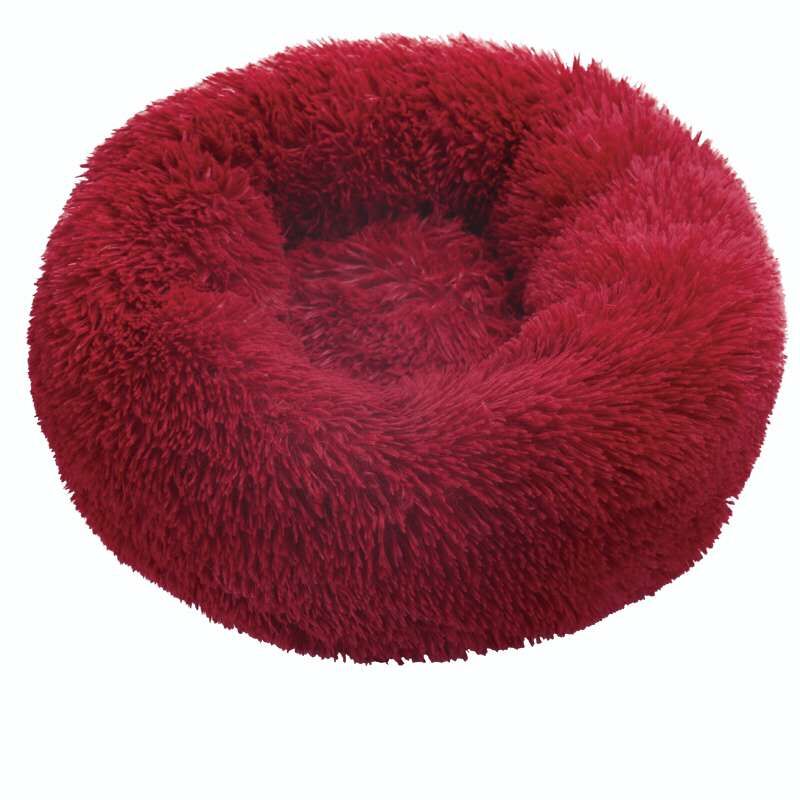 Round Cat Beds House Soft Long Plush