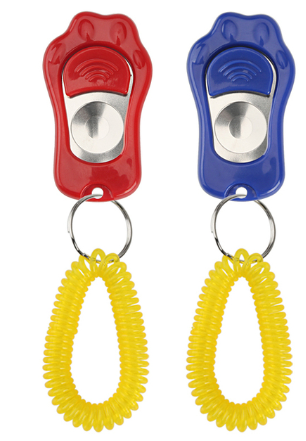 Pet Dog Clicker Toys Trainer Paw Shape