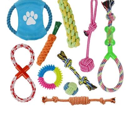 10pcs/set Dog Chewing Toys for Teeth Cleaning